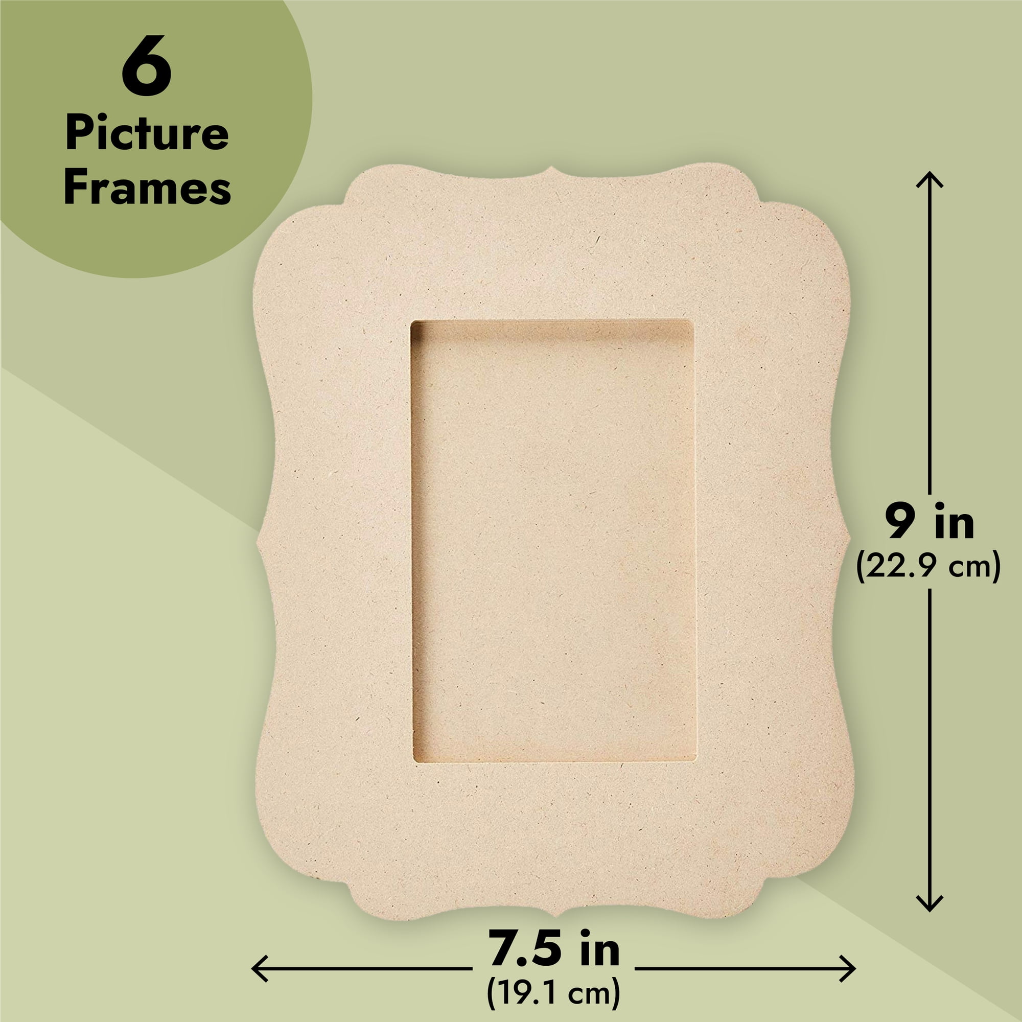 Unfinished Pine Wood Frame Shadowbox 4x6 5x7 Craft Frames -   Log Cabin Decor