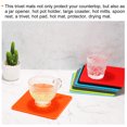 thumbnail image 5 of Unique Bargains Silicone Trivet Mats 2pcs Square Hot Pan Pads Hot Pot Holder Drying Mat for Kitchen Counter Deep Gray, Light Gray, 5 of 5