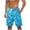 Sky Blue, variant on Iugvhana Men's Swim Trunks Shorts Plus Size Quick Dry Boardshorts Hawaiian Printing Summer Beach Shorts with Drawstring Blue L