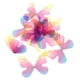thumbnail image 4 of 10 adornos de mariposa de gasa con parte trasera plana para hacer aretes y joyas De colores, 4 of 9