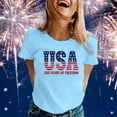thumbnail image 3 of MuXiKeJi Clothes 250 Anniversary USA Shirt Women's Short Sleeve T-Shirt Patriotic American Flag Eagle Tops 1776-2026 Tshirt Gifts, 3 of 4