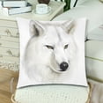 thumbnail image 3 of MKHERT White Wolf Pillowcase Pillow Protector Cushion Cover 18x18 inch,Set of 2, 3 of 3