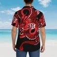 thumbnail image 6 of Japanese Red Dragon Hawaiian Shirts For Men, Summer Short-Sleeve Relaxed-Fit Button-Down Shirts Small, 6 of 9