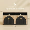 thumbnail image 6 of BELLEZE 65 Inch Fluted TV Stand, Mid Century Modern Entertainment Center with Storage Cabinets & Open Shelves, Media Console TV Cabinet with Adjustable Shelves For Living Room, Camel, 6 of 7