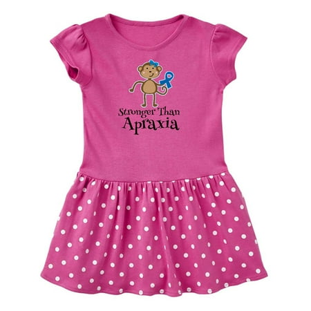 

Inktastic Apraxia Awareness Girl Monkey Gift Toddler Girl Dress