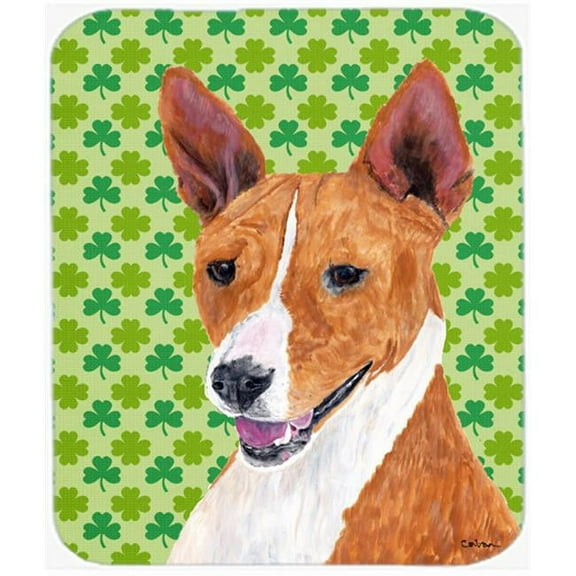 Carolines Treasures  Basenji St. Patrick's Day Shamrock Portrait Mouse Pad