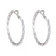 thumbnail image 2 of Kiplyki Women's Creative Fashion Diamond Earrings Big Circle Ear Clip Earrings, 2 of 9