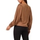 thumbnail image 3 of Blusas de gasa elegantes de cuello redondo para mujer INSPIRE CHIC con mangas largas plisadas y estilo fluido, 3 of 5