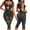 Black, variant on EQWLJWE Oversized Shapewear for Women Trendy U Neck Wide Adjustable Straps Butt Lifter Breathable Bodysuit Post Surgery Shapewear Black(S-6Xl)