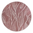 thumbnail image 2 of Unique Loom Outdoor Botanical Collection Area Rug - Leaf (13' Round Rust Red/Gray), 2 of 6