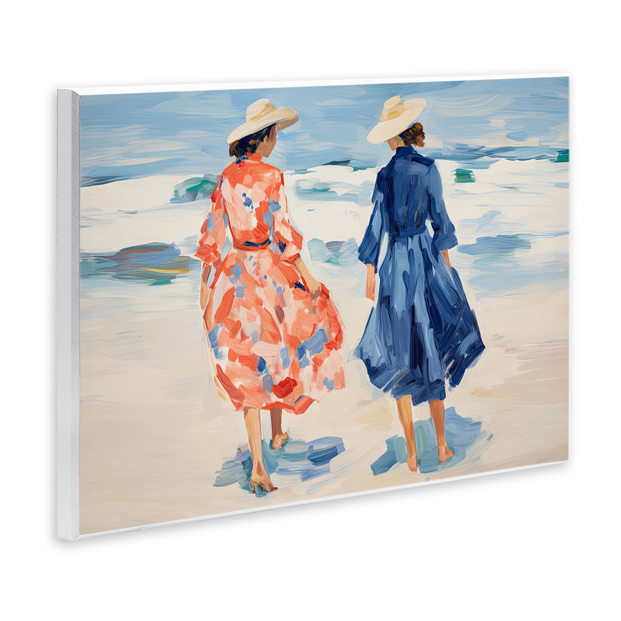Stupell Industries Classy Beach Ladies People Painting Unframed Art Print Wall Art, 19 x 13