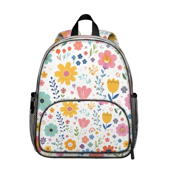 Floral Oxford Fabric Backpack Water Splash Proof Casual Daypack