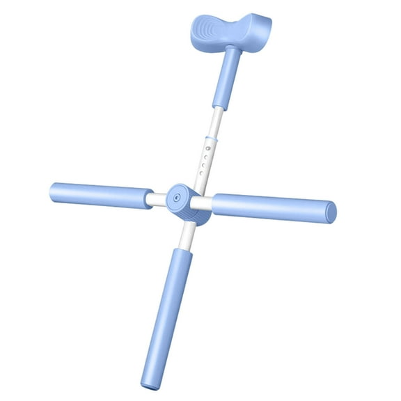 Blue Yoga Pilates Stick Posture Correction Bar With Plastic Material, Adjustable Design And Lightweight Build For Stretching Back Exercises And Home Use 36X2X2In 1Lb