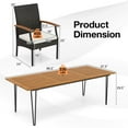 thumbnail image 3 of Costway 9 PCS Outdoor Patio Dining Set Armchairs Set of 8 and Acacia Wood Square Table, 3 of 8