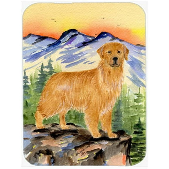 Golden Retriever Glass Cutting Board - Large, 15 H x 12 L in.