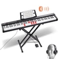 thumbnail image 1 of VEVOR 88 Key Digital Piano Keyboard Semi Weighted Electric Portable with Stand, 1 of 9