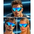 thumbnail image 7 of Grinderpunch Running and Baseball Sport Sunglasses for Men and Women, UV400 Protection - Blue, 7 of 7