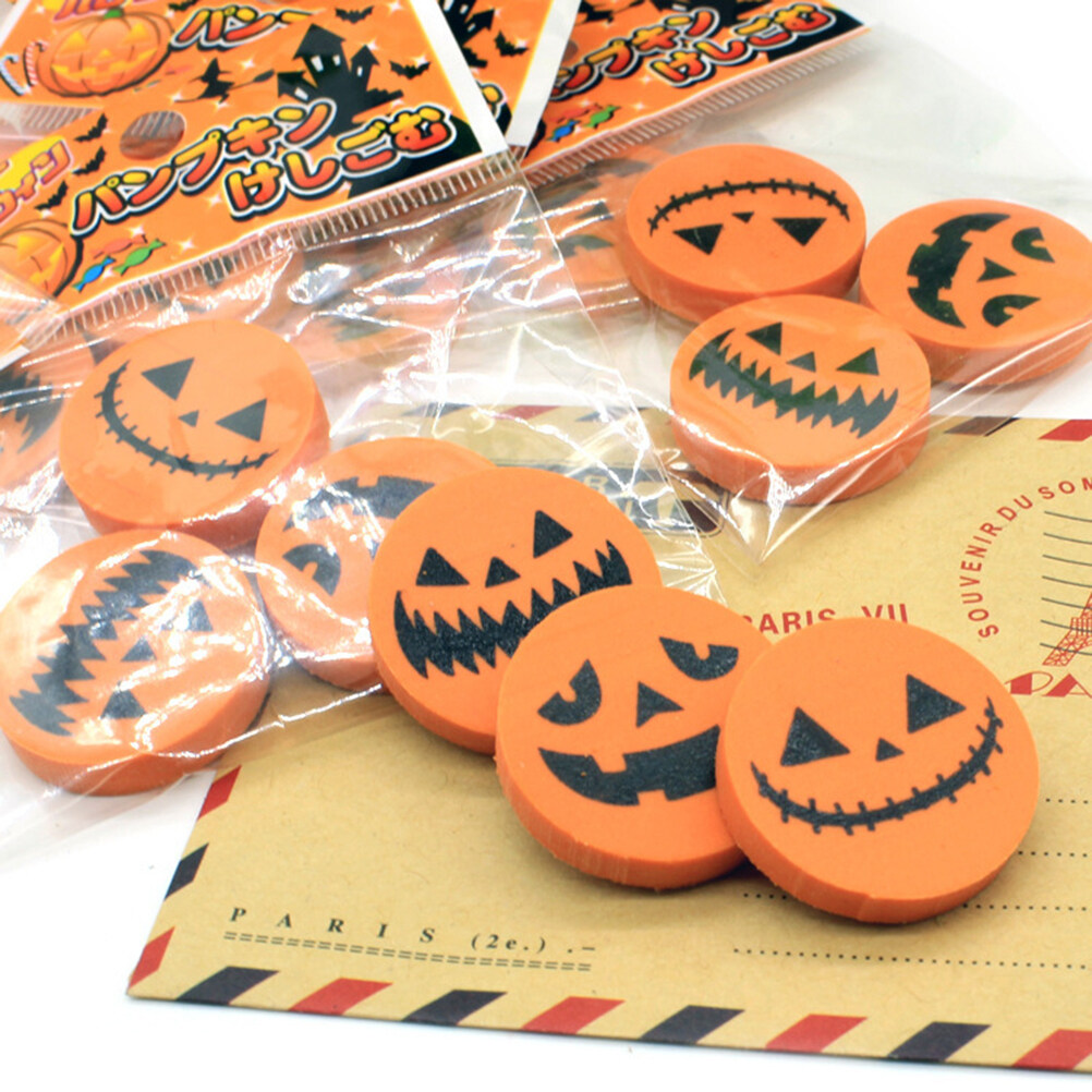 50 Mini Gommes Citrouille Halloween - Super Mignonnes Pour Enfants, Cadeaux Fun Et Récompenses En Classe, Parfait Pour La Fête D'Halloween !