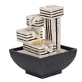 thumbnail image 3 of Fuente de agua interior Fuentes de cascada Fuentes de mesa Micro paisaje portátil decorativo con LED para pecera Decoración de jardín Soledad fuente de interior, 3 of 10