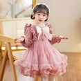 thumbnail image 4 of Vestido de princesa de malla esponjosa para niños de 3 a 13 años, ropa para niños medianos y grandes, vestido de manga larga, ropa para niñas, otoño e invierno, forro polar, 4 of 4