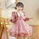 thumbnail image 2 of Vestido de princesa de malla esponjosa para niños de 3 a 13 años, ropa para niños medianos y grandes, vestido de manga larga, ropa para niñas, otoño e invierno, forro polar, 2 of 4