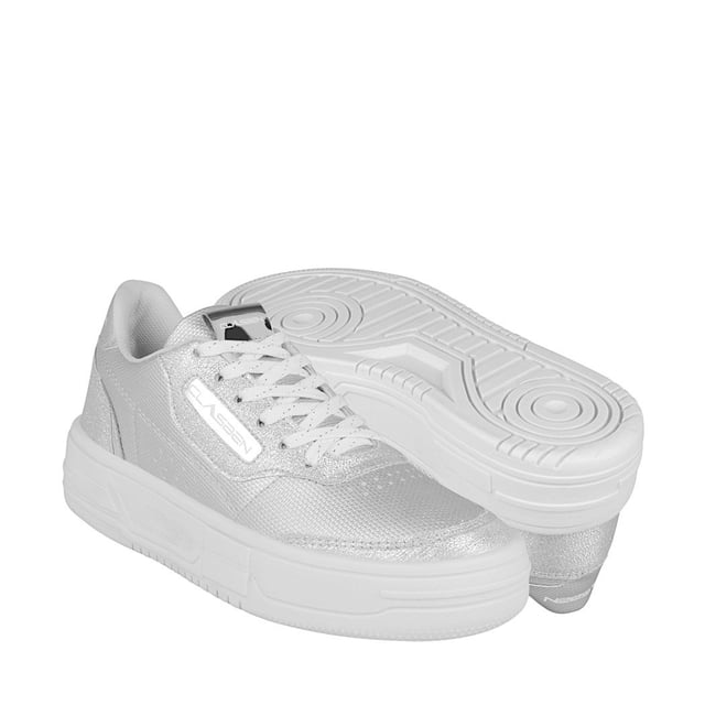Tenis Casuales Clasben para Dama Book Plata Simipiel