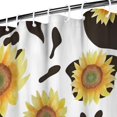thumbnail image 4 of Rustic Country Boho Sunflower Shower Curtain 36x72, Yellow Floral Wildflower Bee Butterfly Design, Quick-Dry Polyester with Hooks, Vintage Farmhouse Bathroom Decor, 4 of 5