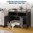 thumbnail image 2 of GloryStar Hidden Cat Litter Box Enclosure, Double Door Pet House Washroom with Two Storage Compartments, Scratching Mat, and Robust Metal Frame Entry, 2 of 8