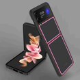 thumbnail image 2 of Dteck for Samsung Galaxy Z Flip 3 5G case, Ultra Thin Non-Slip Folding Cover Anti-Scratch Shockproof PU Leather Hard Plastic Bumper Protective Case for Samsung Galaxy Z Flip3 5G 2021, #2 Black, 2 of 8