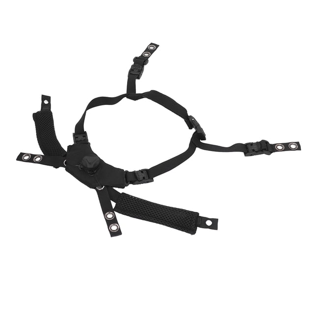 Sistema de suspensión de dial ajustable Correa para la barbilla Accesorios para casco rápido para MICH para casco Wendy Negro