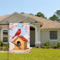 thumbnail image 2 of Jbralid Cardinal And Birdhouse With Cherry Blossoms Linen Garden Flag For Spring Summer Home Outdoor Garden Yard Door Decor 12x18 inch, 2 of 5