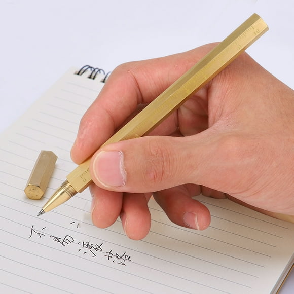 Gel Pen, Exquisite Signature Pen, Writing Pen Brass Gel Pen School Office Supplies For Students Can Be Used Alone Suitable For Family The Best Gift A Friend 0.5mm