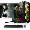thumbnail image 1 of AQVIN ZForce Desktop Gaming PC Computer Tower (Intel Hexa-Core i7, 32GB DDR4 RAM, 2TB SSD Storage, Geforce GTX 1660 6GB GDDR5, 27 Inch Curved Gaming Monitor) Windows 10 Pro RGB Keyboard & Mouse, 1 of 3