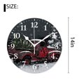 thumbnail image 2 of 14 Inch Wall Clock Battery Operated Silent Clock Decorative for Office, Kitchen, Outdoor, Living Room，Red Christmas Truck with Green Tree Winter Snowflake Elaborate, 2 of 4