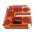 thumbnail image 4 of Colaxi Plateau de Table pour Parasol de Plage Accessoire de Plage Extérieur, Support d'Ombrelle à 3 Compartiments pour Collations Support de Parasol pour Pique-Nique Bureau Orange, 4 of 8