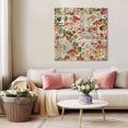 thumbnail image 3 of Mushroom Wall Art Painting on Canvas, Pastoral Summer Botanical Watercolor Spring Floral Canvas Art Home Prints Wall Art Framed Modern Artwork for Living Room Bedroom Wall Decor 12x12in, 3 of 4