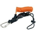 thumbnail image 1 of Lipstore Diving Coil Lanyard Spring Coiled Camera Lanyard Metal with Hook Freediving Rope Orange, 1 of 8