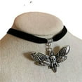 thumbnail image 4 of K-KED Vintage Gothic Black Velvet Choker Collar Crystal Pendant Necklace Women Jewelry-#4, 4 of 6