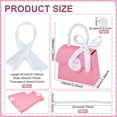 thumbnail image 2 of Rectangle Paper Gift Bags with Hole Imitation Pearl Handle Candy Tote for Birthday Wedding Hot Pink 13.5x5.8x20cm DIY, 2 of 5