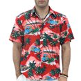 thumbnail image 3 of Camisas florales tropicales para hombres, ropa con impresión 3D, camisa hawaiana de vacaciones, camisetas de manga corta Y2K, ropa vintage, blusa con solapa, 3 of 5
