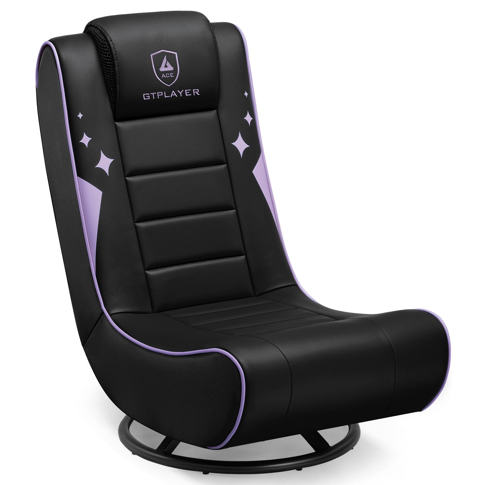 GTPLAYER Swivel Floor Gaming Chairs with Foldable Backrest for Teens,, Purple