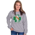 thumbnail image 5 of Smurfette St Paddys Good Luck Charm Women Crewneck Sweatshirt Brisco Brands S, 5 of 6