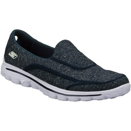 

Skechers Performance Women s Go Walk 2 Super Sock 2 Slip-On Walking Shoe Navy/Grey 8.5