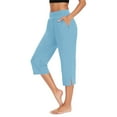 thumbnail image 3 of Women's Pants Women's Pants Casual Blue Work Pants Women Womens Lounge Pants High Waist Wide Leg Pants with Pockets Fall Pants, 3 of 6