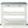 thumbnail image 3 of Crosley Furniture 2-Drawers Granite Top Kitchen Cart in White/Gray, 3 of 9