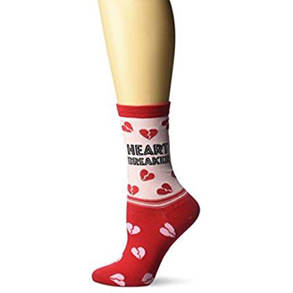 K. Bell Socks Women's Crew Socks K Bell Heart Breaker Red