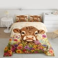 thumbnail image 2 of Castle Fairy Highland Cattle Queen Comforter Set,Farmhouse Animal Bedding Comforter Set, 2 of 8
