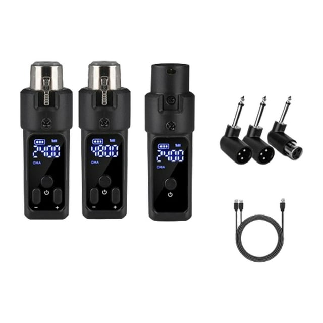 Micrófono Transmisor Receptor Profesional Alcance 30M Pantalla Digital Enchufe y Tiene modo de micrófono dinámico