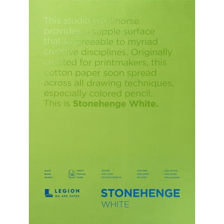 UPC: 0645248434578 | Stonehenge Paper Pad 18 X24  15 Sheets/Pkg-White 90lb