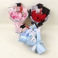 thumbnail image 3 of HaCpiu 2026 Graduation Decor Bear Rose Flower Bouquet, Plush Grad Cap Bear with Artificial Roses, Graduation Season Gift for Classmates, Best Friends, Commencement Keepsake & Grad Gift, 3 of 8